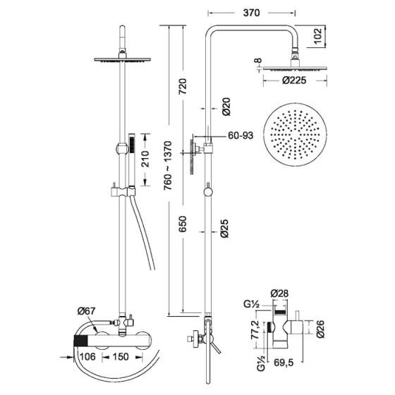 ELETTA TECNO INOX 168065-110 ΔΙΑΣΤΑΣΕΙΣ